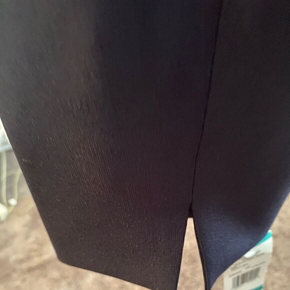 Black Label by Evan Picone Navy/White trimming open blazer, size 16 - Picture 4 of 5